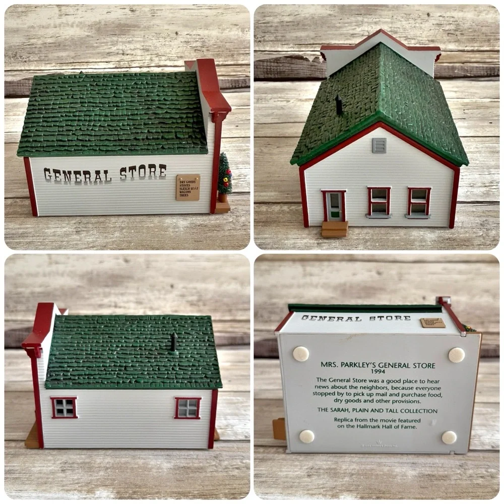 Hallmark Sarah Plain and Tall 5-Pc Christmas Village Set w/ Boxes Rustic Charm